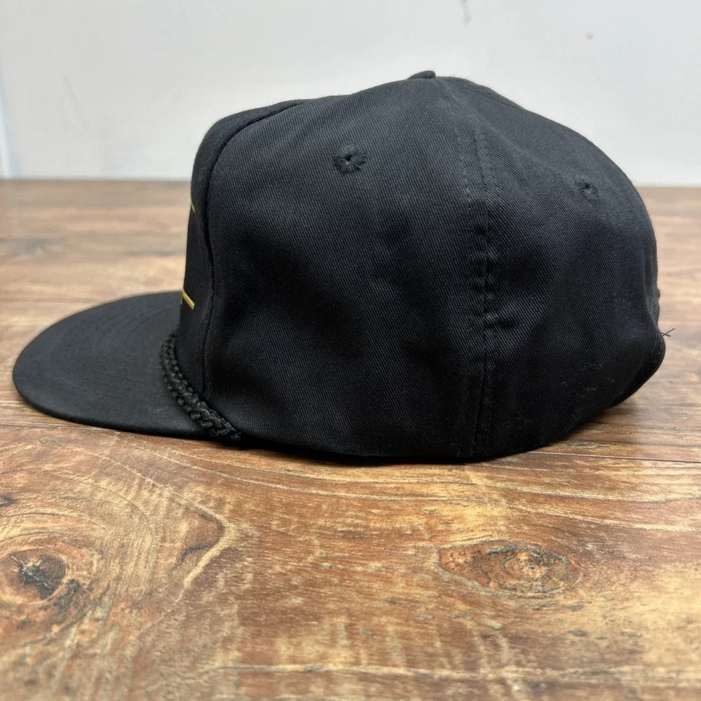 John Deere Ison‎ Equipment Simply the Best Black Yellow Trucker Hat Vtg SnapBack